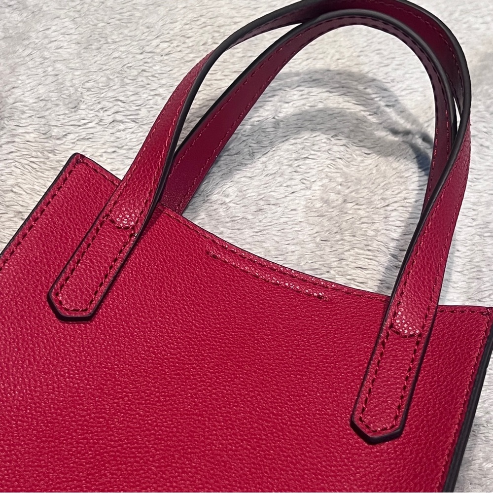 NWOT ESQUIRE Red Mini Tote - Picture 2 of 16